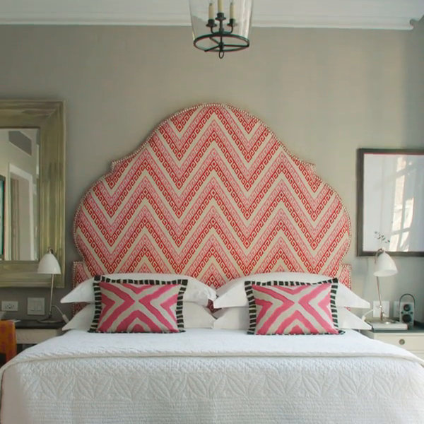 Orange and Natural Linen Embroidered Decorative Pillow