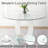 47.2'' Modern Luxury Clear Glass Round Dining Table for 4-6, Modern Kitchen Table with Tempered Glass Top & Stainless Steel Legs, Circle Dining Table for Home, Living Room, Apartment-2049904761-2074553611