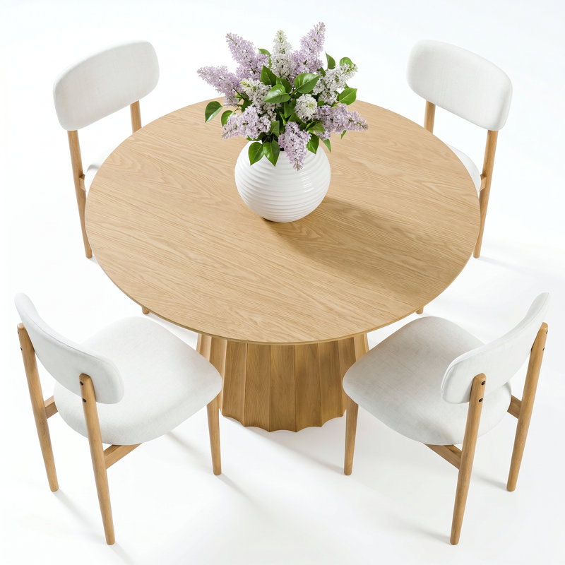 5 Piece - Dining Table Set, White
