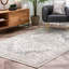 Tapis crème à médaillon oriental tissé à la machine Ethelinde-95864764