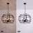 Worton 4 - Light 18"W Lantern Square Black Modern Chandelier for Dining Room or Living Room-1515862777