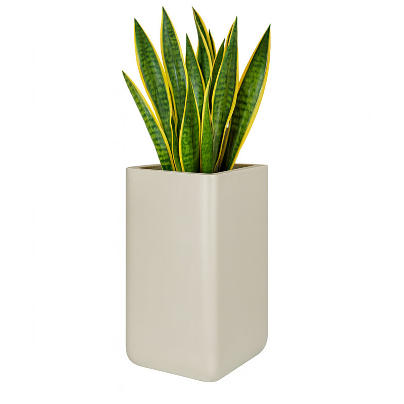 Pot à fleurs Kute Nest Elio Zen Colerst - humeur éthérée - H 30 po, Taupe, H 30 po x l 17 po x P 17 po