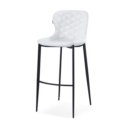 Albert Upholstered Counter Stool with Metal Frame
