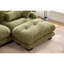 Canapé olive en forme de U avec 2 repose-pieds, 5 places modernes pour le salon, velours granulé doux et doux pour la peau, pieds en plastique stables en forme de velours en nuage pour un look confortable-1058315139