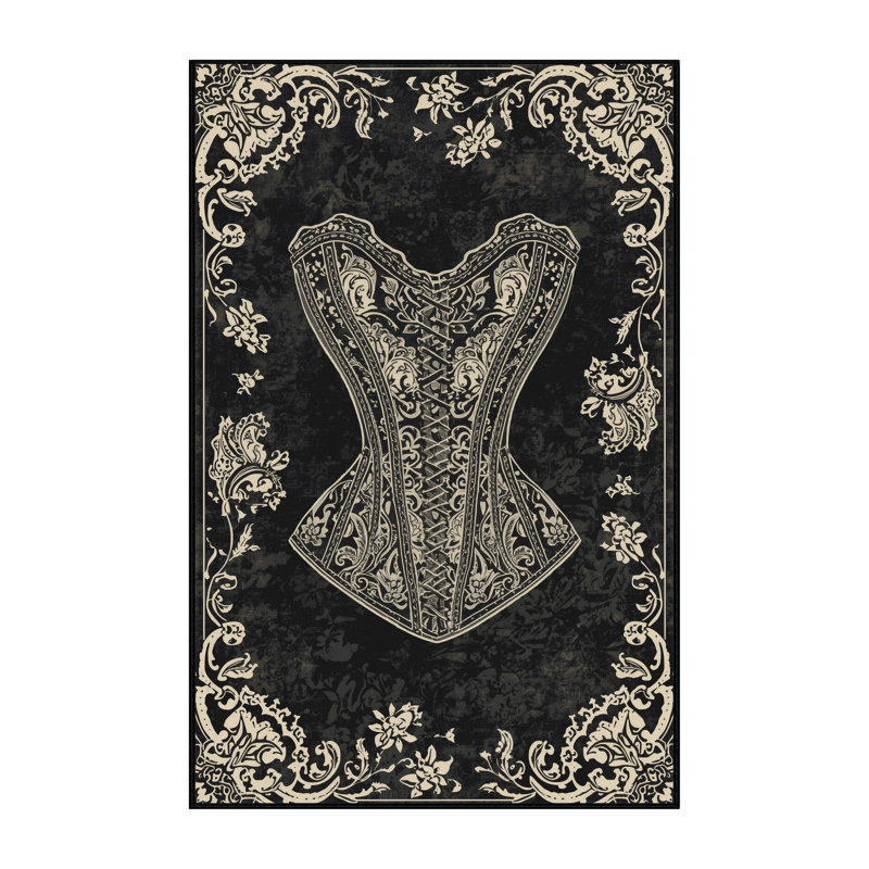 Tapis oriental gris lavable à la machine Brooksville, 7 x 10