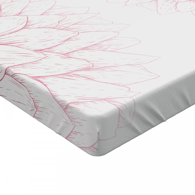 Microfiber Floral Fitted Sheet, Full Fitted Sheet