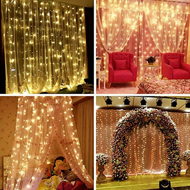 Vesper 300cm LED Battery Powered / Plug-in 300 - Bulb Curtain String Light