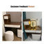 Coiffeuse avec miroir lumineux, 7 tiroirs, 1 chaise