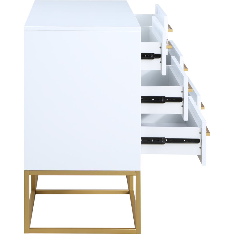 Maxine 6 Drawer 56" W Dresser, White