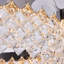 Lustre carré en cristal de 24 po de style perle moderne