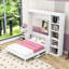 Lit escamotable mural Ell Elletsville avec tablettes-882040520-932556011