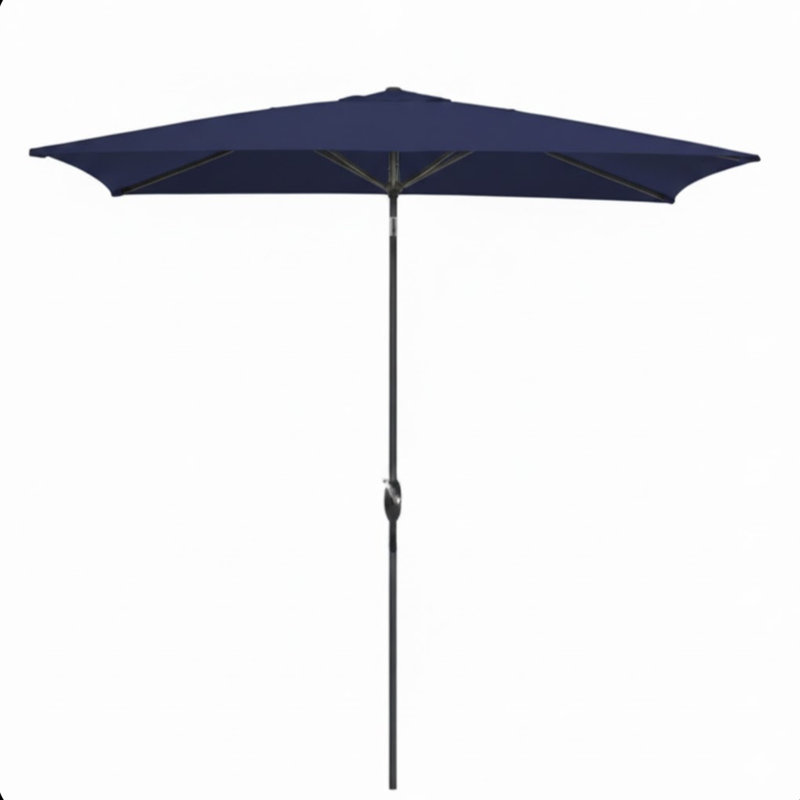 7,5 pi Parasol de marché Market avec manivelle et inclinaison, Bleu