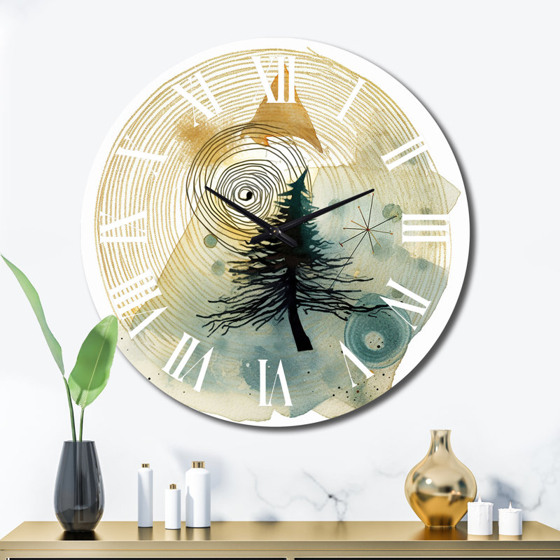 Horloge murale abstraite en métal, Très grand