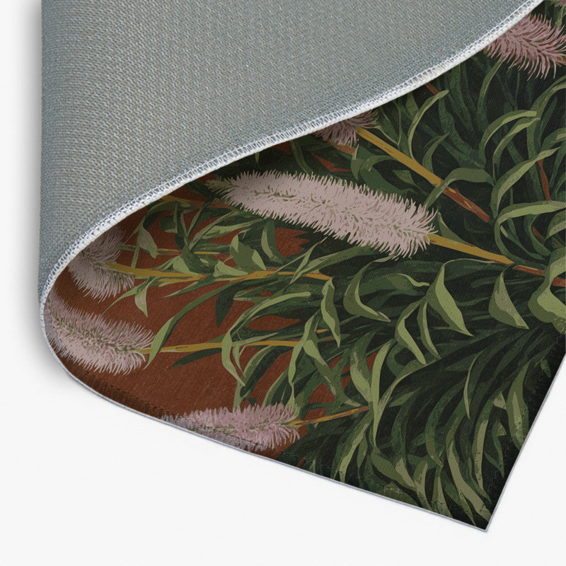 Tapis d'intérieur et d'extérieur brun Botanical, Rectangulaire 2 pi x 3 pi