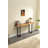 Console Table with U Shaped Legs and South American Walnut, Live Edge Desk-557535108
