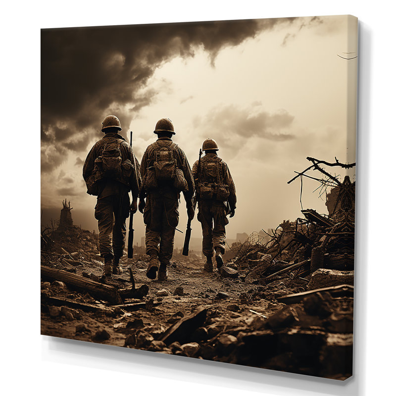 «War Wars», impression rétro sur toile rétro, Toile tendue, H 36 po x l 36 po x P 1,5 po