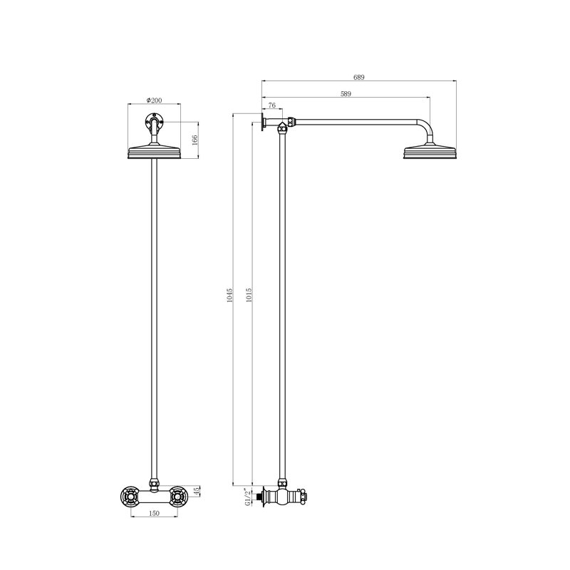 Twin Exposed Thermostatic Shower Valve