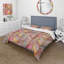 Ensemble de housse de couette à chevrons en or rose Glam VIII - Mid-Century-109173248