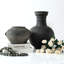 Approx.16" Earthy Gray Pottery Vase Globular Shape