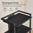 4-Tier AV Media Stand With Charging Station & LED Light, Wooden Corner TV Stand For Entertainment Devices, Black