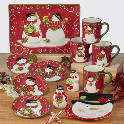 Certified International Holiday Magic Snowman 3-D Cookie Jar