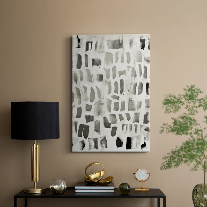Série ABSTRACT DLXV III - Toile tendue avec châssis Premium - Prêt à être accroché, H 18 po x l 12 po