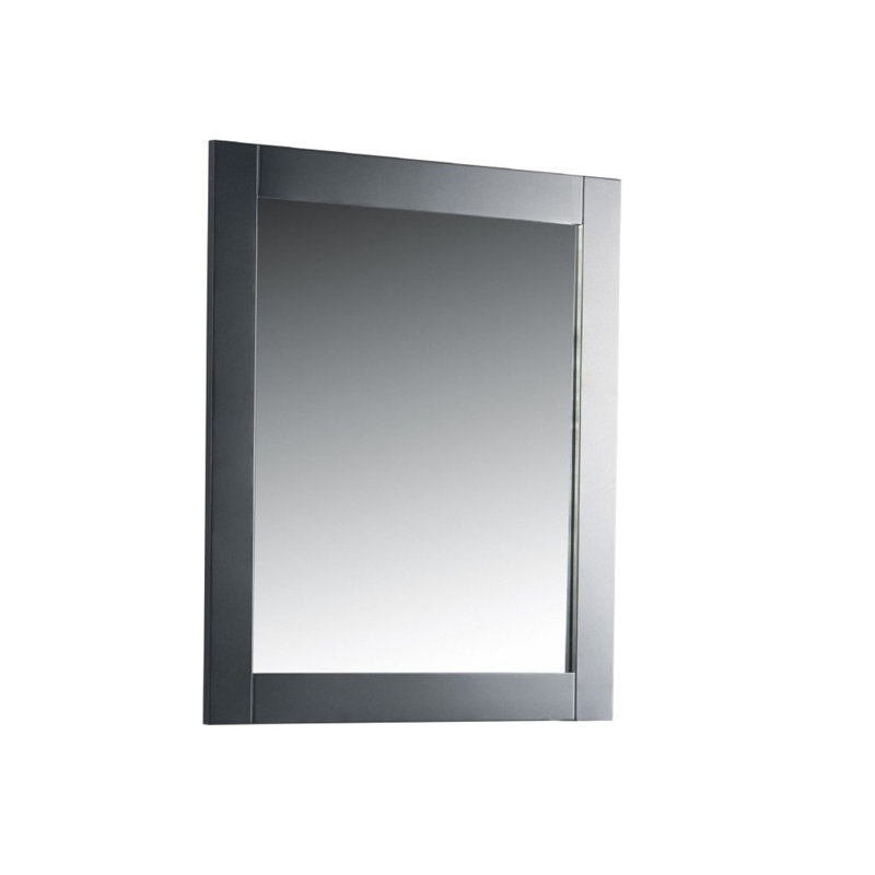 Miroir de salle de bain Aviara, Gris foncé, H 31,5 po x l 28 po
