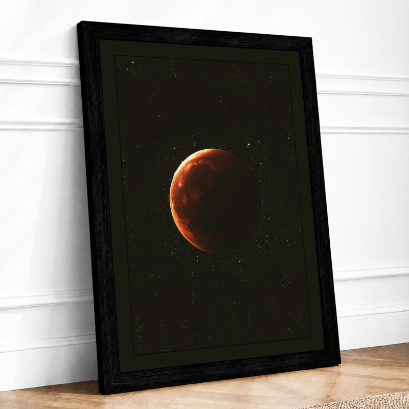 Planet In Starlight Minimalist - Print, Black, A3 - 42.0 x 29.7 cm
