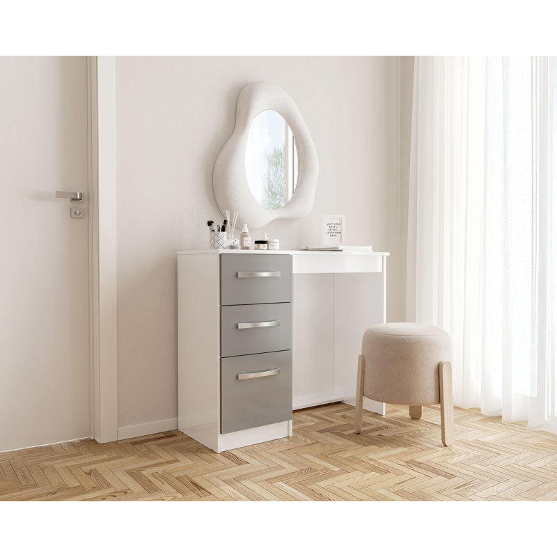 Marquitta Dressing Table, White/Grey