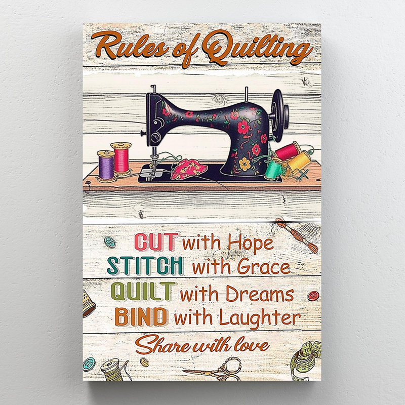 "Caprica Rules Of Quilting", impression sur toile, H 36 po x l 24 po x P 1,25 po