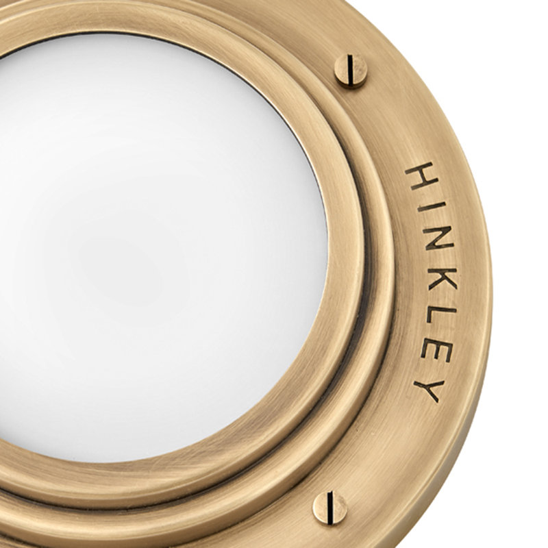 Porte 7" Flush Mount or Sconce - LED Included, Heritage Brass