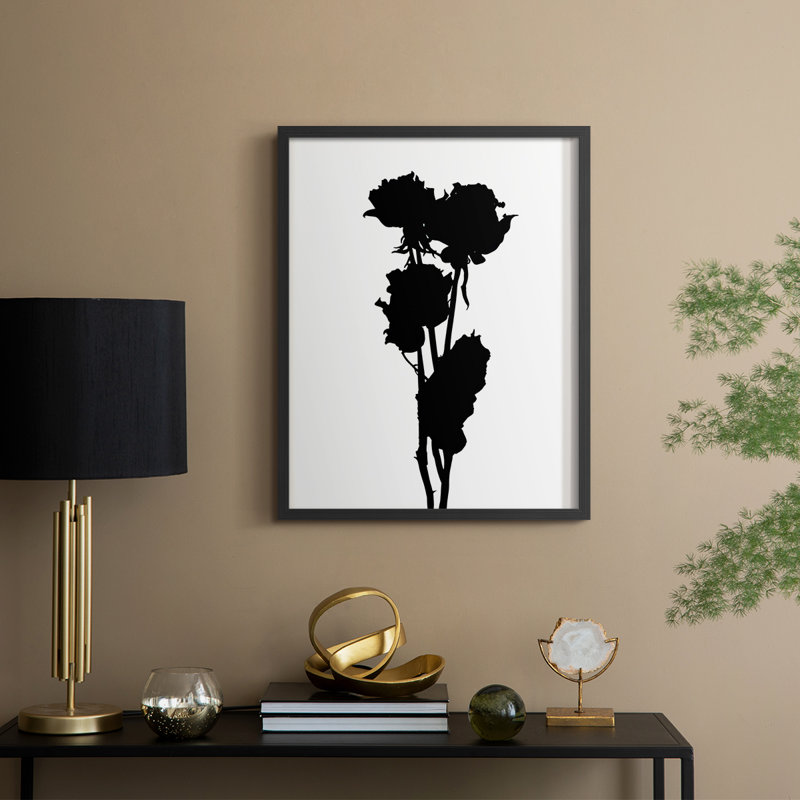 Pressed Memory III Framed Print - Solid Wood, Noir, noir, noir, noir, H 11 po x l 9 po