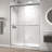 50" - 54" W x 70" H Double Sliding Semi-Frameless Shower Door with 1/4" (6mm) Crystal Clear Tempered Glass-107510519