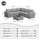 Baili 5 - Person Outdoor Wicker Sectional Seating Group with Cushions, Modern Modular Rattan Conversation Set, Patio Furniture Set with Wide Armrest