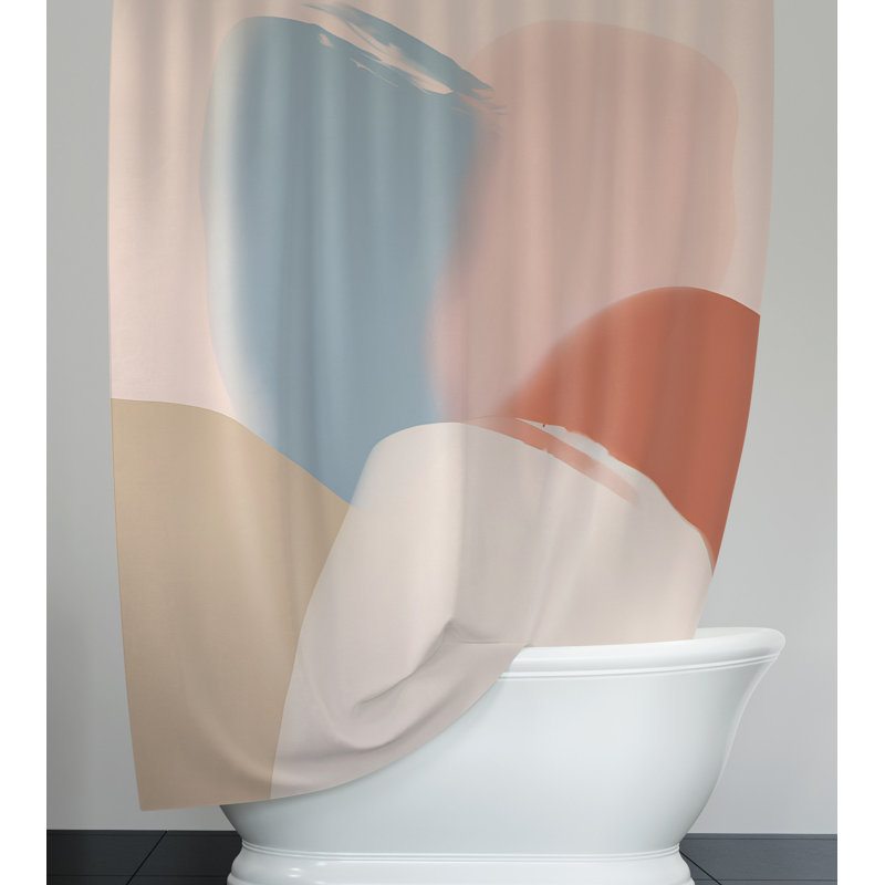Annajo Abstract Shape Shower Curtain, 83" H x 70" W
