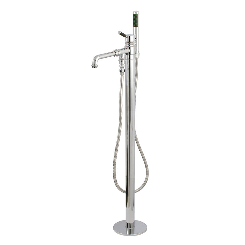 Kingston Brass Kaiser Single-Handle 1-Hole Freestanding Tub Faucet with Hand Shower, Chrome