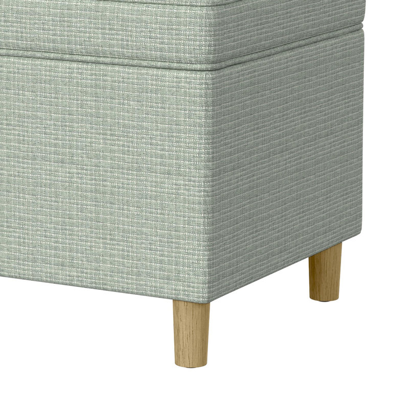 Kelemen Upholstered Ottoman, Mint Green Polyester