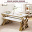 Ensemble de table de salle à manger carrée pour 4 personnes, table en bois extensible avec chaises rembourrées, ensemble de cuisine compact-133514839-133514834-133514835