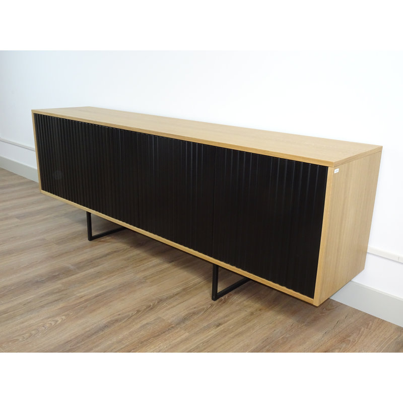 Largo 204cm Sideboard, Black/Natural