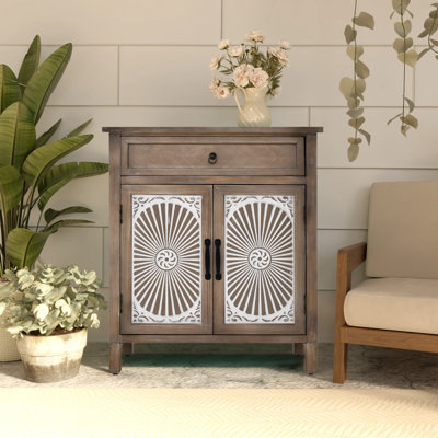 Farmhouse 2-Door Accent Cabinet with Drawer by Bungalow Rose