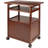 Mobile Printer Station And Organizer With Storage Drawer, Solid And Composite Wood Construction, Walnut Finish, Assembly Required