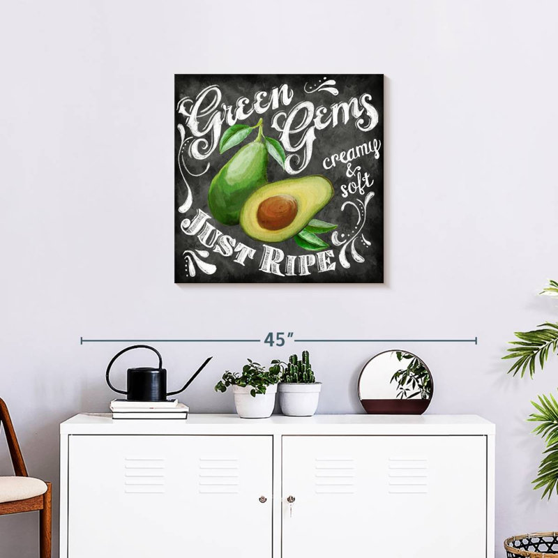 Yarlin Chalkboard Avocado, 24" H x 24" W