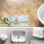 Tapis de bain et tapis de bain en peluche imprimé oiseaux Birds Environs Beach Hut, design par Seven Trees Design, 18 po x 30 po-1597980899