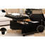Très grand rangement carré en cuir Pu pour chambre à coucher et salon, style Mid-Century large avec rivets, noir-1470384480
