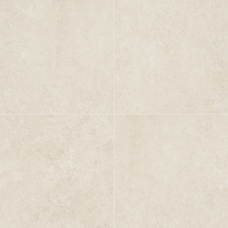 Mele 48 in. x 48 in. Lappato 3D Porcelain Stone Look Floor And Wall Tile, Crema Luna
