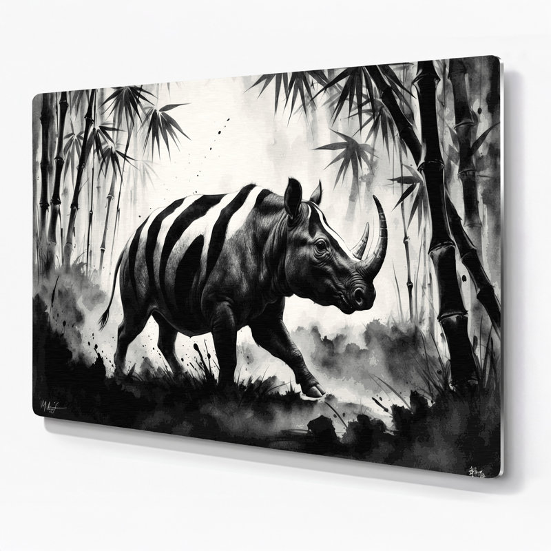 Faune, art mural gris en métal Tapir, H 11 po x l 14 po