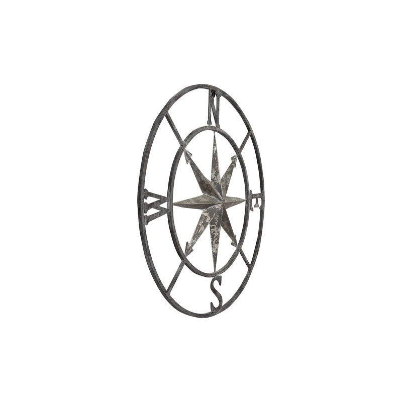 Ornament Wall Decor on Metal, 76.2cm H x 76.2cm Wx 5.08cm D, Antique Grey
