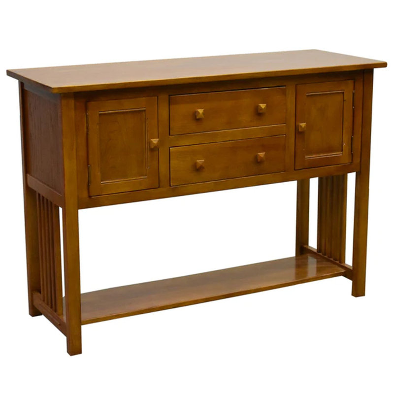 Arts And Crafts 37'' Solid Wood Console Table, Michael's Cherry