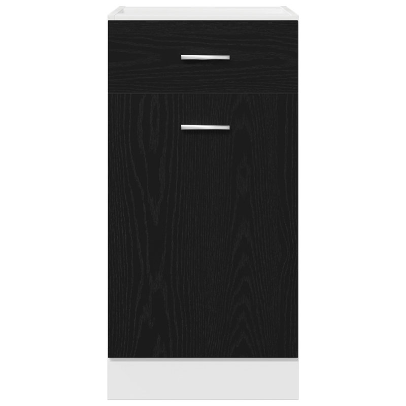 Kitchen Cabinet Black Oak Engineered Wood, 81.5cm H x 40cm W x 46cm D