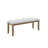 Darla 6Pc 72"W Rectangular Walnut Oak Finish Sled Dining Set With Bench